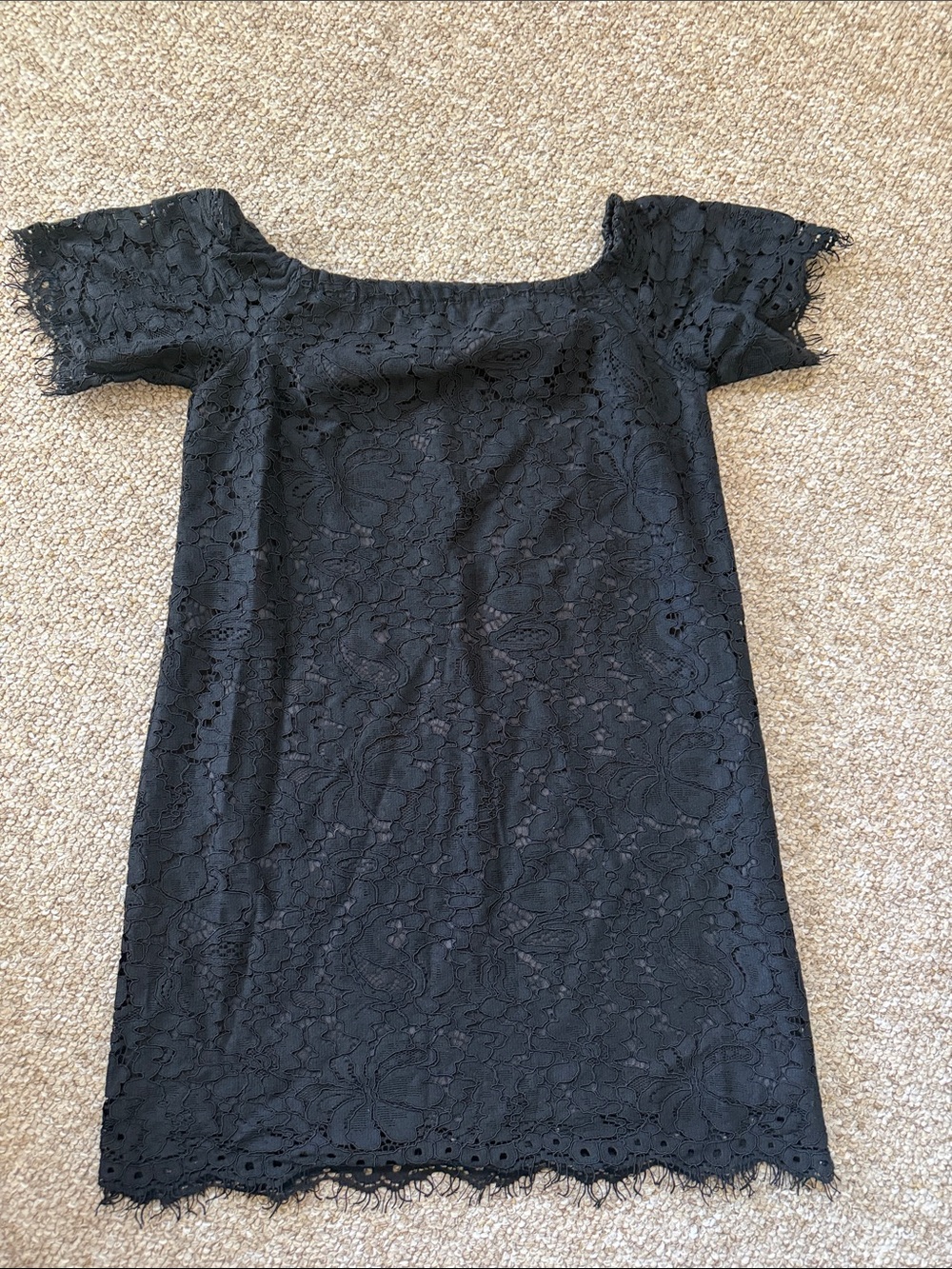DO+BE Black Lace Off-Shoulder Dress